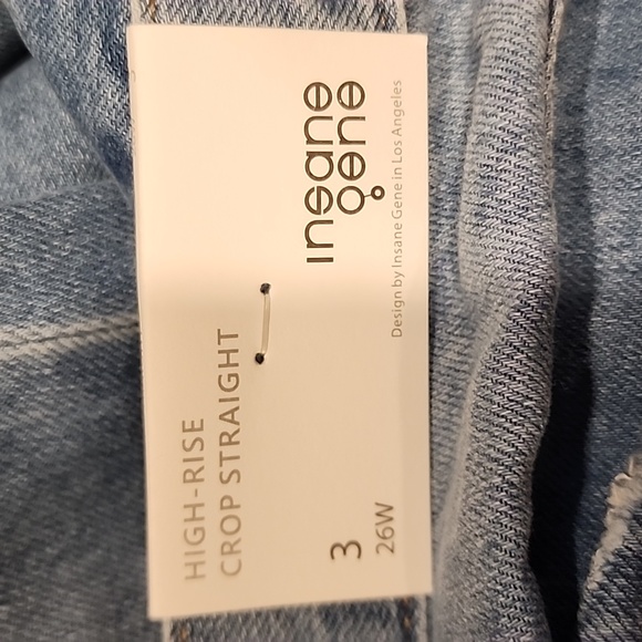 NWT Insane Gene High Rise Crop Straight Jeans - Picture 5 of 6